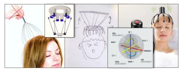 Stewart Platform Head Massager