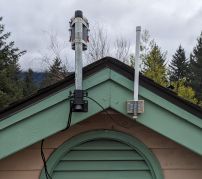 ラズパイカメラとADS-Bアンテナを屋根に設置——オーロラ撮影と飛行機の追跡を可能に